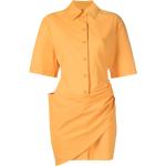 Vestidos naranja de poliamida de manga corta rebajados manga corta con escote cruzado Jacquemus talla XS para mujer 