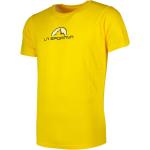 Camisetas deportivas orgánicas amarillas de algodón rebajadas La Sportiva talla XL para hombre 