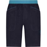 Shorts azules de algodón rebajados La Sportiva talla XL de materiales sostenibles para hombre 