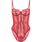 Corsets rojos de viscosa rebajados con tirantes finos de encaje Dolce & Gabbana talla XXS para mujer 