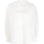 Camisas blancas de algodón de manga larga rebajadas manga larga de encaje Chloé See by Chloé talla L para mujer 
