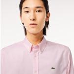 Lacoste - Camisa de hombre regular fit en algodón premium Taille 37 Rosa Claro