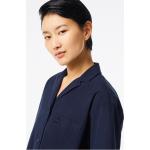 Camisas azul marino de algodón de manga corta manga corta arrugadas Lacoste talla S para mujer 