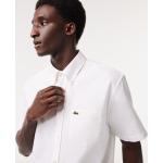 Camisas oxford blancas de algodón manga corta informales Lacoste para hombre 