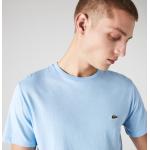 Camisetas deportivas azules pastel de algodón tallas grandes con cuello redondo de punto Lacoste talla 5XL para hombre 