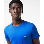 Camisetas deportivas azules de algodón tallas grandes con cuello redondo de punto Lacoste talla 5XL para hombre 