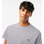 Camisetas deportivas grises de algodón con cuello redondo de punto Lacoste talla XXS para hombre 