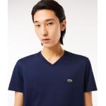 Camisetas azul marino de algodón de cuello pico de punto Lacoste talla XS para hombre 