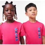 Camisetas fucsia de algodón de algodón infantiles Lacoste 8 años 