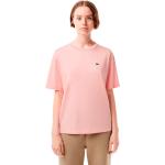 Camisetas rosas de algodón de algodón  rebajadas informales Lacoste talla L para mujer 