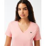 Camisetas deportivas rosas de algodón informales de punto Lacoste talla M para mujer 