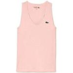Camisetas deportivas rosa pastel Lacoste para mujer 