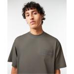 Camisetas grises de algodón de algodón  informales Lacoste con bordado talla XS para hombre 