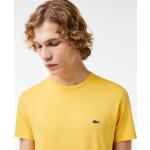 Camisetas deportivas amarillas de algodón tallas grandes con cuello redondo de punto Lacoste talla 4XL para hombre 