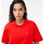 Camisetas rojas de algodón de algodón  de punto Lacoste para mujer 