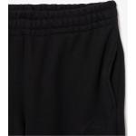 Pantalones negros de algodón de chándal Lacoste con bordado para mujer 