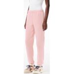 Pantalones rosas de algodón de chándal Lacoste con bordado para mujer 