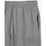 Pantalones grises de algodón de chándal Lacoste con bordado para mujer 
