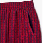 Pantalones estampados rojos de algodón Lacoste talla 3XL para mujer 