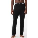 Pantalones negros de algodón con pijama con logo Lacoste talla L para hombre 