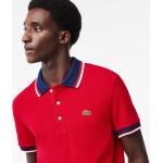 Camisetas deportivas rojas de algodón con rayas Lacoste talla XS para hombre 