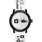 Relojes blancos de silicona de pulsera Cuarzo analógicos Lacoste para hombre 