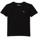 Camisetas negras de algodón de algodón infantiles cocodrilo Lacoste 4 años 