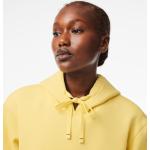 Sudaderas amarillas de algodón con capucha Lacoste para mujer 