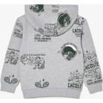 Sudaderas grises de algodón con capucha infantiles cocodrilo Lacoste 
