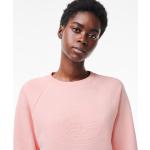 Sudaderas deportivas rosas de algodón Lacoste LA con bordado para mujer 