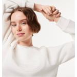 Sudaderas deportivas blancas de algodón Lacoste LA con bordado para mujer 