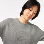 Sudaderas deportivas grises de algodón Lacoste LA con bordado para mujer 