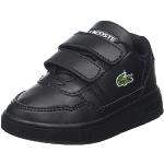 Sneakers negros de goma con velcro con velcro informales cocodrilo Lacoste talla 24,5 para mujer 