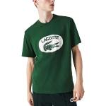 Camisetas estampada verdes con cuello redondo cocodrilo Lacoste talla XS para hombre 