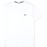 Camisetas blancas de algodón de cuello redondo rebajadas manga larga con cuello redondo cocodrilo Lacoste talla L para mujer 