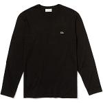 Camisetas negras de algodón de manga larga tallas grandes manga larga Lacoste talla XXL para mujer 