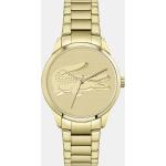 Relojes dorados de acero de pulsera analógicos Lacoste para mujer 