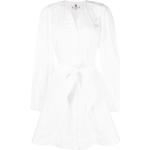 Vestidos cortos blancos de algodón rebajados con cuello redondo con logo Tommy Hilfiger Sport talla 3XL para mujer 