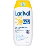 Cremas solares sin colorantes para la cara con factor 20 de 200 ml Ladival textura en gel 