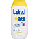 Cremas corporales blancas para tratar el daño del sol sin aceite para la piel sensible de 15 ml Ladival textura en gel 