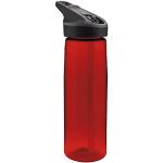 LAKEN Botella de Agua Tritan con tapón deportivo Jannu de Boca Ancha - (0.75L - Rojo) Cierre de Seguridad y Pajita Incluidos - Reutilizable, Reciclable, Ideal para Niños y Adultos