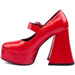 Zapatos rojos de charol de tacón Lamoda talla 38 para mujer 
