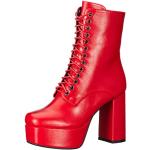 Botas rojas con cremallera  de encaje Lamoda talla 36 para mujer 