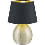 Lámpara de mesa luxor e27 altura 35 cm dorado y negro