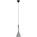 Lámparas colgantes grises de metal de rosca E27 minimalista con acabado mate 