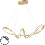 Lámpara colgante diseño dorado LED 90cm - BELINDA