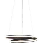 Lámpara colgante diseño negro 55cm LED regulable-3-pasos - ROWAN