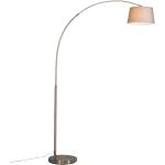 Lámparas grises de acero de rosca E27 de pie rebajadas minimalista Qazqa 