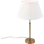Lámparas blancas de bronce de rosca E27 de mesa rebajadas minimalista Qazqa 
