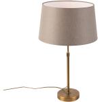 Lámparas marrones de bronce de rosca E27 de mesa rebajadas minimalista Qazqa 